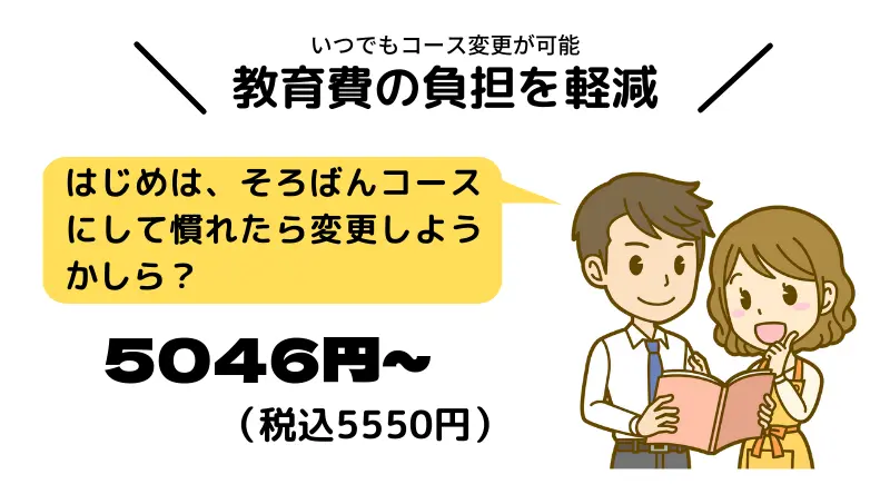 川越市のそろばん塾ピコの授業料はお子さまの教育費の負担を軽減するお値打ちな料金です。